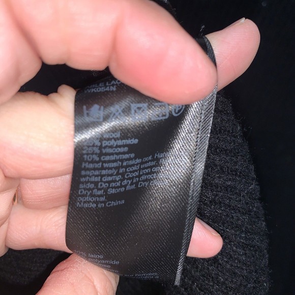 Womens Size XS/S All saints Able Lace Up Wool Blend Sweater Black EUC - Picture 9 of 9